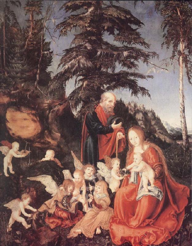 Lucas Cranach the Elder Rest on the fligt inth the Egypt France oil painting art